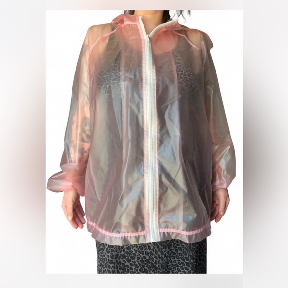 Forever 21 Sheer Pink Windbreaker - Picture 2 of 9